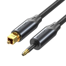 Vention Cable de Audio de Fibra Óptica Trenzado 1.5m Negro BKCBG